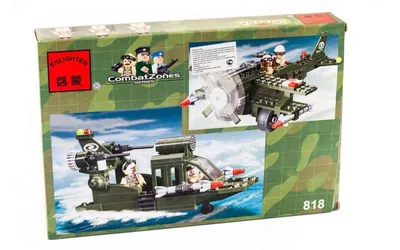 Купить Конструктор аналог ЛЕГО (LEGO) Военный вертолёт BRICK 818 за 570  руб. с доставкой