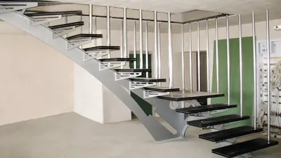 Купить межэтажную модульную лестницу Спринт (с поворотом 180 градусов)  высота шага 225 мм