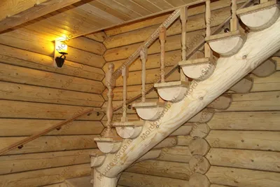 П образные деревянные лестницы с поворотом на 180 градусов купить в Москве  – каталог, цены