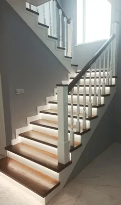 Отделка лестницы из бетона в частном доме в Санкт-Петербурге | Облицовка  монолитной бетонной лестницы камнем и деревом - цена