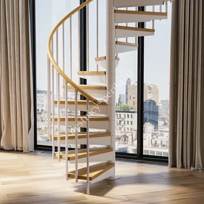 Прямая лестница на второй этаж из ясеня ЛС-1765 - купить в Москве, цена от  301000 руб.