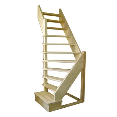 Деревянная лестница на тетивах на второй этаж – каталог, цены