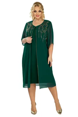 Вечерние платья больших размеров изумрудного цвета - Интернет магазин  женской одежды LaTaDa