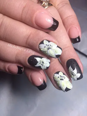 Маникюр лилия цветы | Маникюр, Ногти, Дизайн ногтей