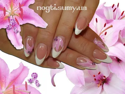 Лилии на ногтях дизайн (28 фото) - картинки modnica.club