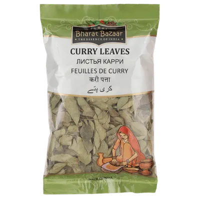 Bharat BAZAAR Листья карри Curry leaves 20 гр купить по низкой цене на  STORRO.RU
