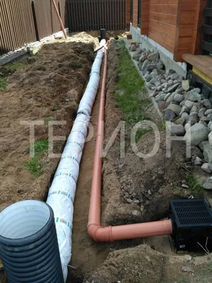 Монтаж ливневой канализации - цена работы, планировка ливневки вокруг дома
