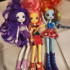 LOL Surprise Dolls Repainted as My Little Pony Equestria Girls Rainbow Dash  Rarity Sunset Shimmer - YouTube