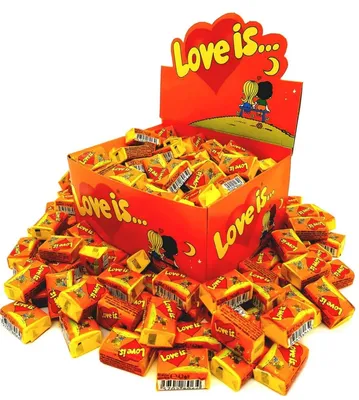 Chewing gum Love Is Orange-Pineapple 100 pcs / Жвачка Love Is  банан-клубника | eBay