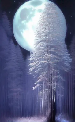 Луна зимой - красивые фото