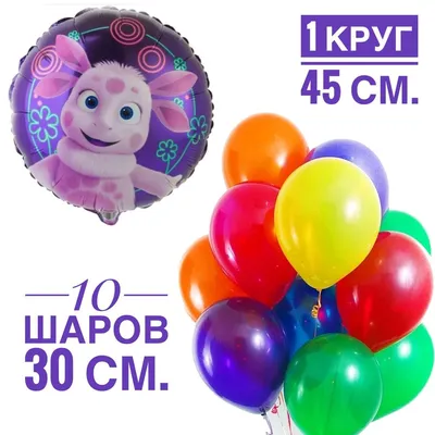 Набор шаров Веселая затея Лунтик с рисунком, 36 см, 5 шт купить по низким  ценам в интернет-магазине Uzum (313561)