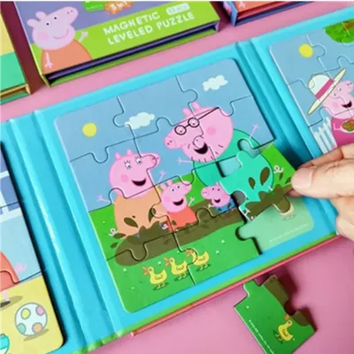 Magnetic Wooden Puzzle Patterns- Kids Logic Puzzles