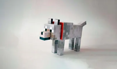Собака в Minecraft» — создано в Шедевруме
