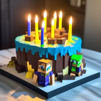Торт Minecraft - Кондитерские изделия в Киеве
