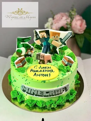 Карамельный торт Майнкрафт - заказать по цене 1500 руб. за 1кг с доставкой  в Новосибирске