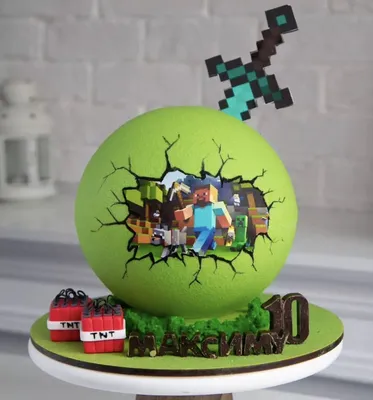 Торт Майнкрафт на День Рождения мальчику. Cake Minecraft - YouTube