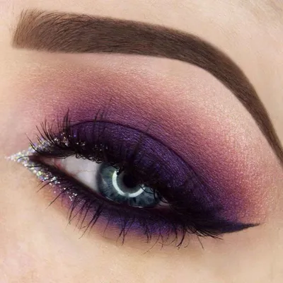 Броский фиолетовый макияж глаз - пошаговый урок с фото