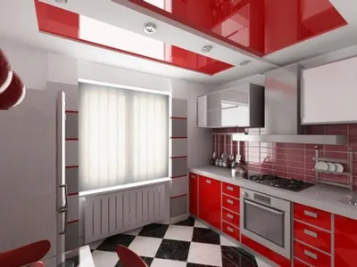 Красно черная кухня - 70 фото
