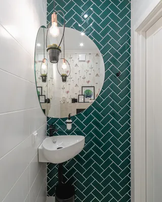 Туалеты с подвесной раковиной – 135 лучших фото-идей дизайна интерьера  туалета | Houzz Россия