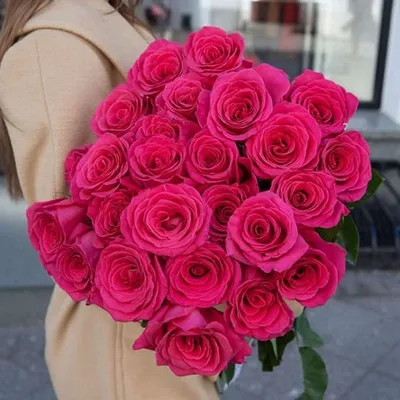 Artflower.kz | Малиновые розы \"Topaz\" - Купить с доставкой в Алматы по  лучшей цене
