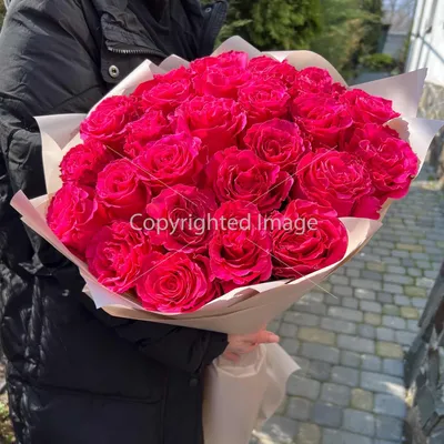 Букет из 25 роз \"Розовые розы\" – купить недорого с доставкой по Москве