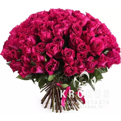 3 розовые розы 50 см - купить в Москве по цене 890 р - Magic Flower