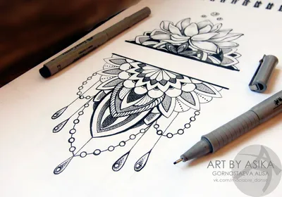 Купить Черная Хна Временные Татуировки Татуировки Мандала Цветы | Joom