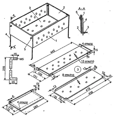 Делаем мангалы из металла своими руками: фото, размеры, чертежи