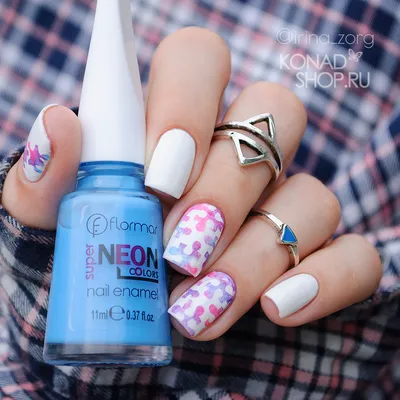 Heart Mosaic Nail Art with China Glaze Tart-y For The Party