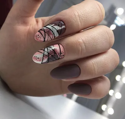 Гель-лак Trendy Nails №156 (бледно-серый с черными и розовыми нитями,  плюш), 8 мл купить в Киеве