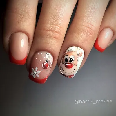 2019 60+ фото зимне новогодний маникюр с оленями | Christmas nails, Acrylic  nails coffin pink, Nail art designs videos