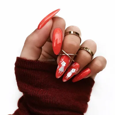 NEW Новогодний маникюр с оленем | Nailspiration.net