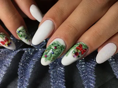 Купить Зимняя тема DIY Маникюр Олень Рождественская елка Рождественский  дизайн Кружевные наклейки для ногтей Черный, белый цвет | Joom