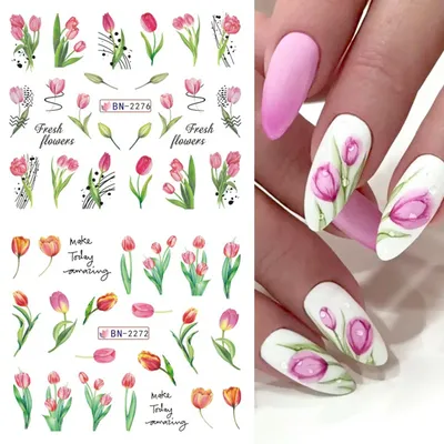 Тюльпаны на ногтях🌷 nailsoftheday.com #маникюрдня #ногти #гельлак  #дизайнногтей #идеидляманикюра #мастерм… | Purple nail art designs, Purple  nail art, Purple nails