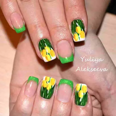 masterclass_nailartclub@instagram on Pinno: Яркие тюльпаны на ногтях 💐🌷  Этот и еще ...