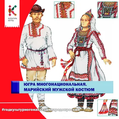Рубрика \"Югра многонациональная. Костюм\" - \"Марийский мужской костюм\" - 16  Сентября 2022 - МБУК Музей истории и ремёсел Советского района