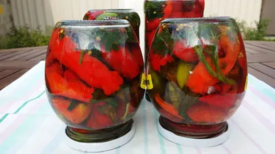 Маринованный острый перец на зиму. Pickled hot peppers for the winter -  YouTube