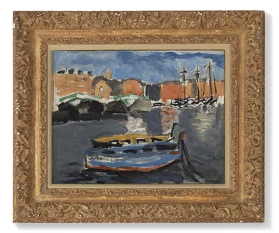 Henri Matisse - Boats at Marseille Fleece Blanket by Jon Baran - Pixels