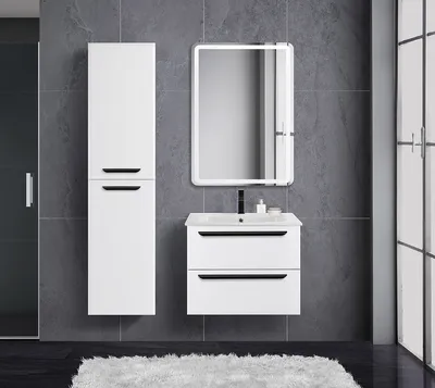 Мебель для ванной Cersanit Smart 80 ясень, белый SU-SMA-CO80/Wh /  UM-COM80/1 в интернет магазине Santehnika-Room с доставкой и установкой -  Москва