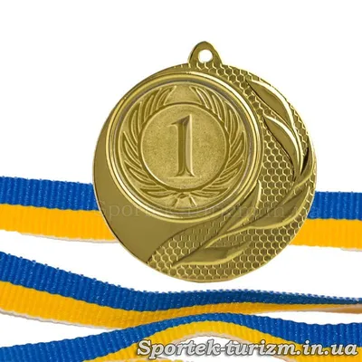 Золотая медаль за 1 место диаметром 40 мм