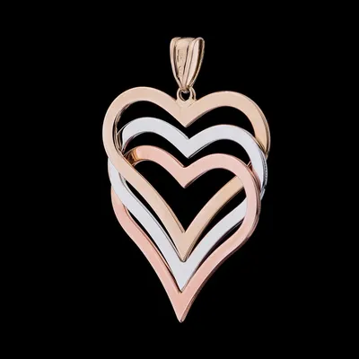 Медальон в форме сердца, украшенный натуральным янтарём в интернет-магазине  янтаря