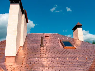 Новая медная крыша стоковое изображение. изображение насчитывающей крыша -  62760373