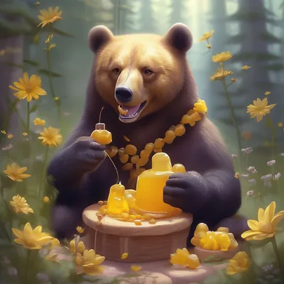 Изумительные фотографии медведей и их сладкой еды
