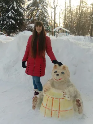 Белый медведь из снега в формате jpg для бесплатного скачивания
