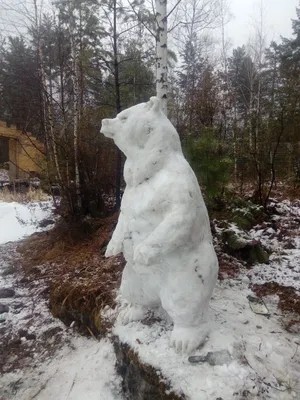 Обаяние медведя из снега на вашем фотообои