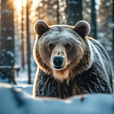 Медведь в лесу на фото: бесплатное скачивание png изображения
