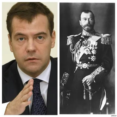 Уникальные кадры: Медведев и Николай II вместе