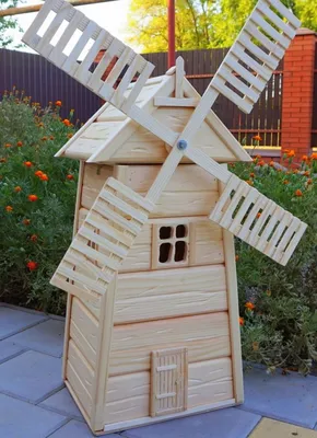 Декоративная мельница: красивое украшение сада своими руками (110 фото) |  Diy yard decor, Windmill woodworking plans, Diy home crafts