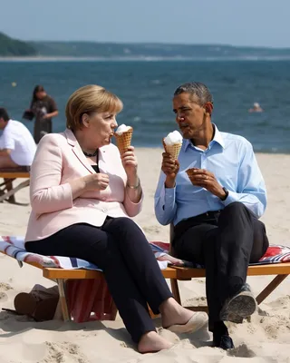 И пусть весь мир подождет: Обама и Меркель отдыхают на пляже от ИИ - Варнет