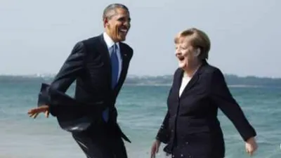 Mario Herger on X: \"1/2 Julian AI art demonstrates on Instagram what you  can do with image generators. Here he prompted some delightful images of  Barack Obama and Angela Merkel after their